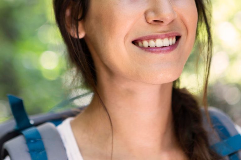 woman smiling